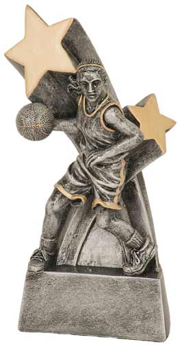 6" Female Basketball Super Star Resin