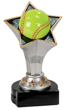 5 3/4" Softball Rising Star Resin