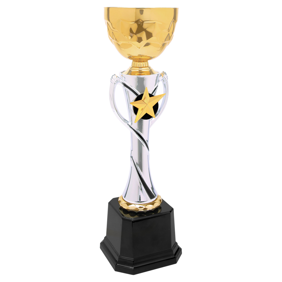 12 1/4" Silver/Gold Completed Metal Cup Trophy