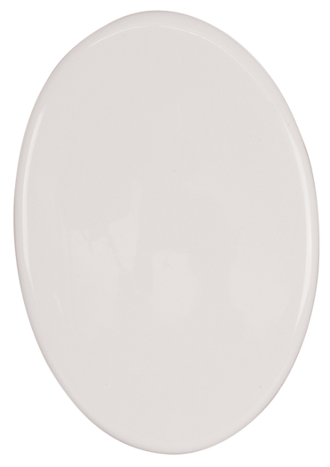 4" x 5 13/16" White Sublimatable Oval Ceramic Tile