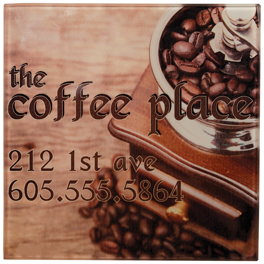 4" x 4" Sublimatable Square Glass Coaster