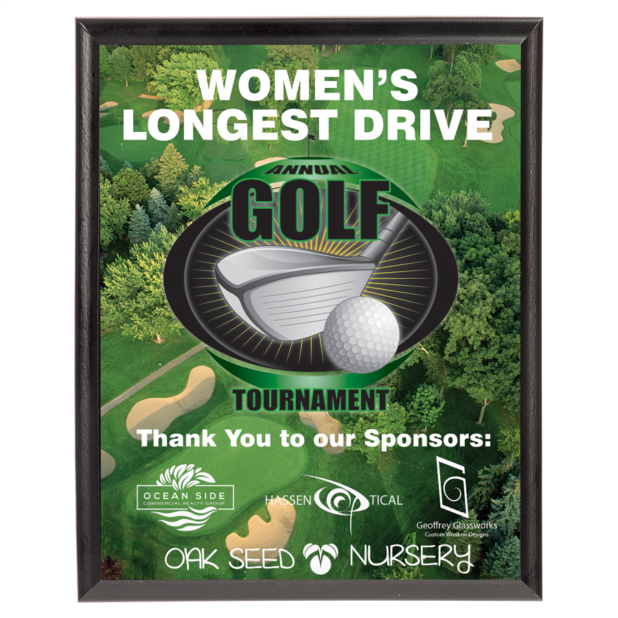 9" x 12" Unisub Sublimatable Plaque with Black Edge