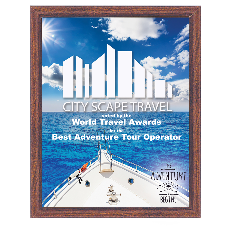 9" x 12" Unisub Sublimatable Plaque with Cherry Edge