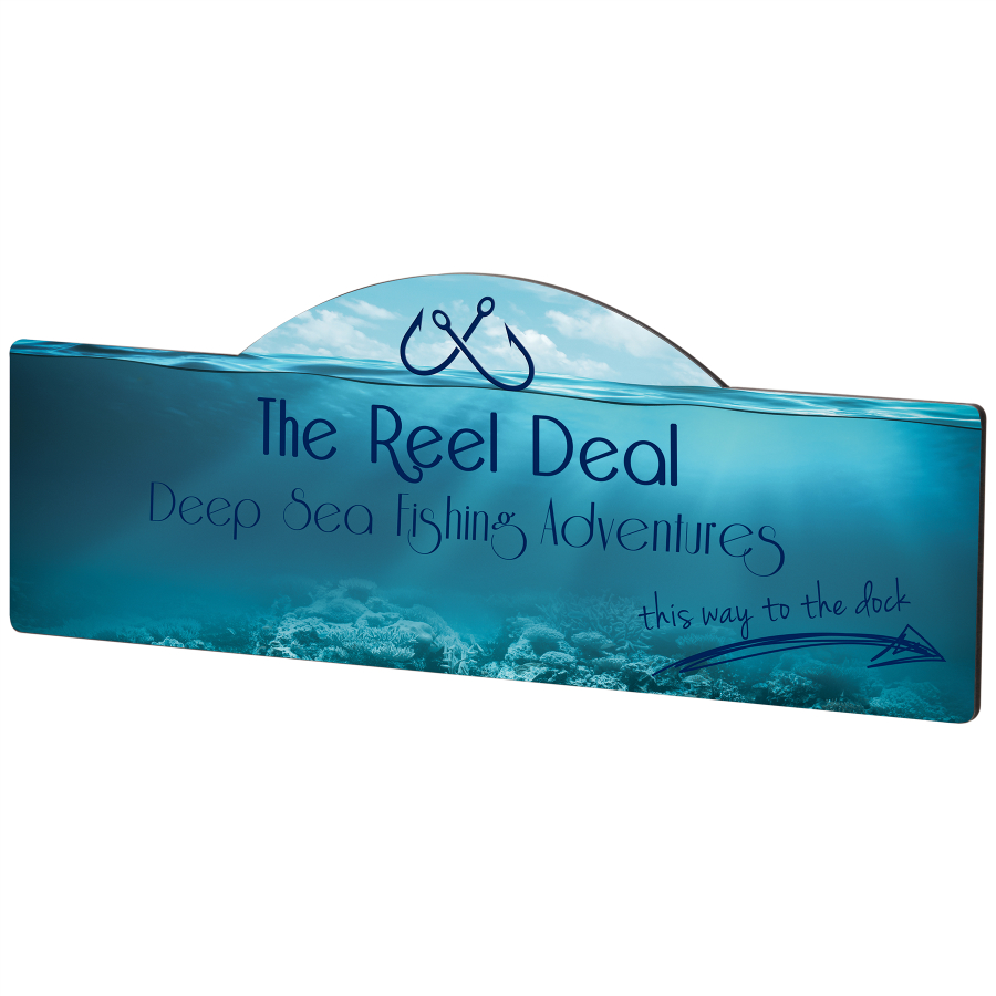 15.5" x 5.7" Display Shape Unisub Signs of Life Hardboard Sign