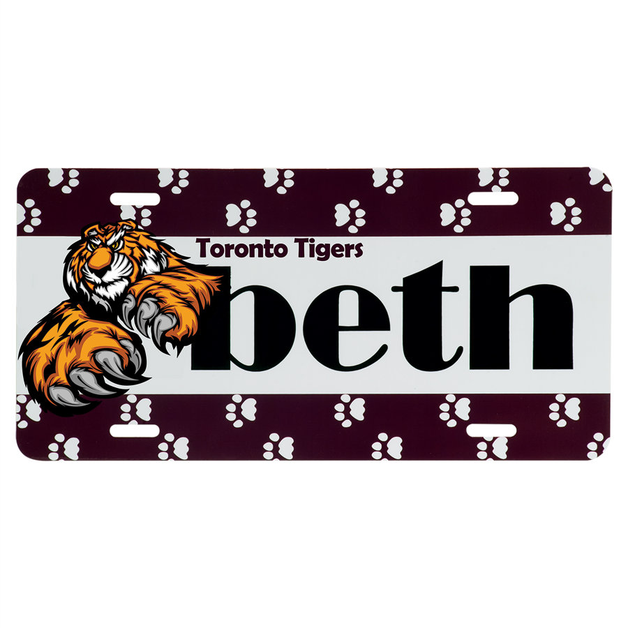 12" x 6" x .025" White Sublimatable UVSub Aluminum License Plate with 4 Holes