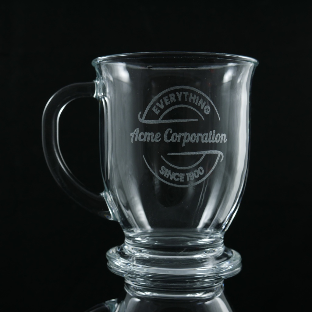 Acopa 16 oz. Clear Glass Cafe Mug