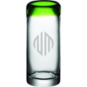 Acopa Tropic 3 oz. Shooter Glass with Green Rim