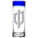 Libbey 92301 Aruba 3 oz. Shooter Glass with Cobalt Blue Rim