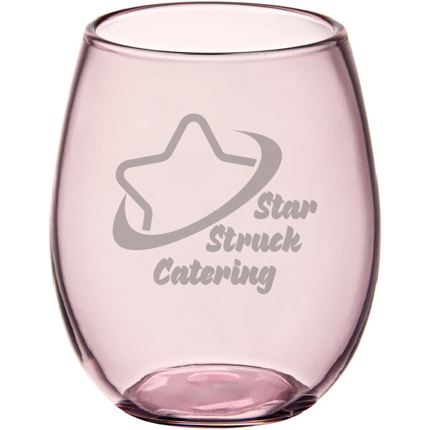 Pangea 15 oz. Mauve Stemless Wine Glass