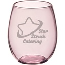 Pangea 15 oz. Mauve Stemless Wine Glass