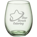 Pangea 15 oz. Green Stemless Wine Glass