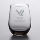 Libbey 231SM 15.25 oz. Moonstone Grey Stemless White Wine Glass