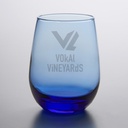 Libbey 231L 15.25 oz. Tidal Blue Stemless White Wine Glass