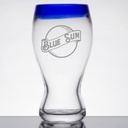 Libbey 92316 Aruba 16 oz. Pilsner Glass with Cobalt Blue Rim