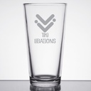 Libbey Restaurant Basics 16 oz. Rim Tempered Tall Mixing Glass / Pint Glass