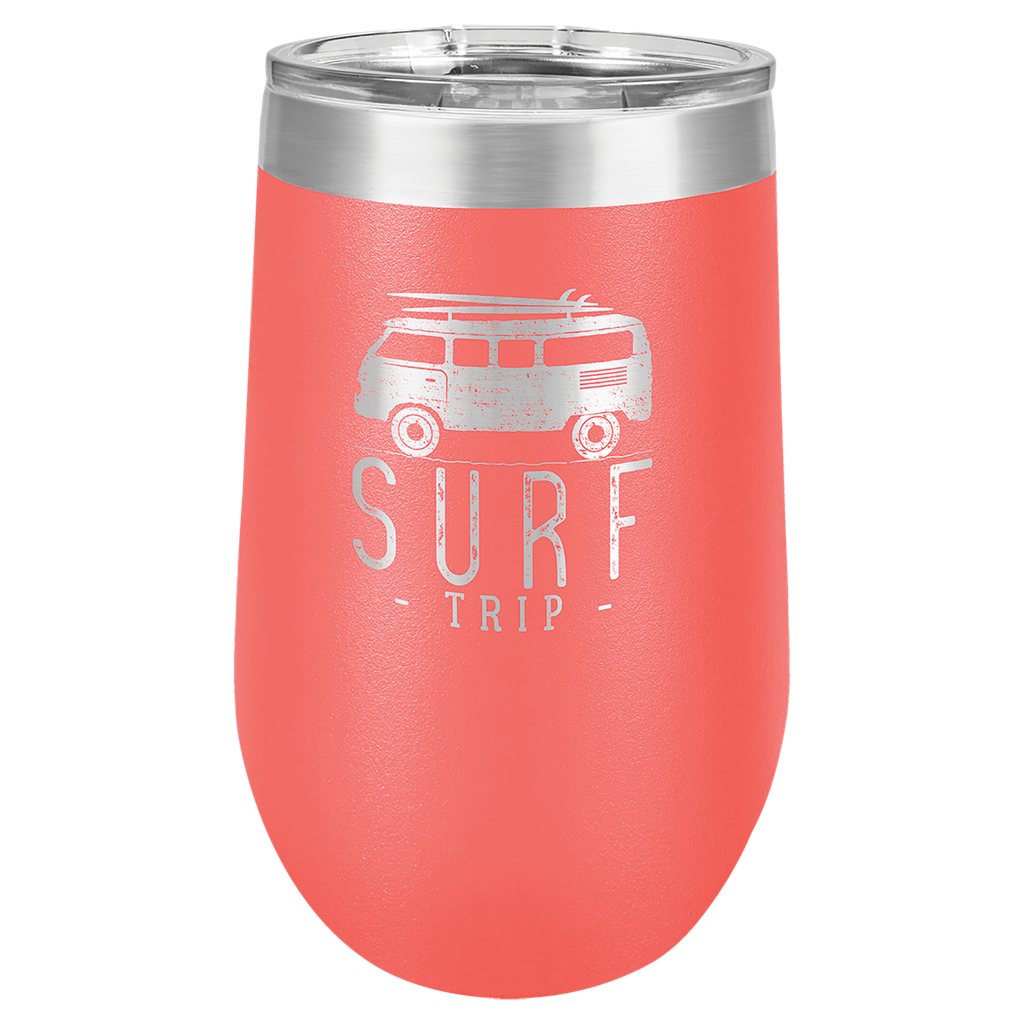 Polar Camel 16 oz. Coral Vacuum Insulated Stemless Tumbler w/Lid