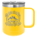 Polar Camel 15 oz. Yellow Vacuum Insulated Mug with Slider Lid
