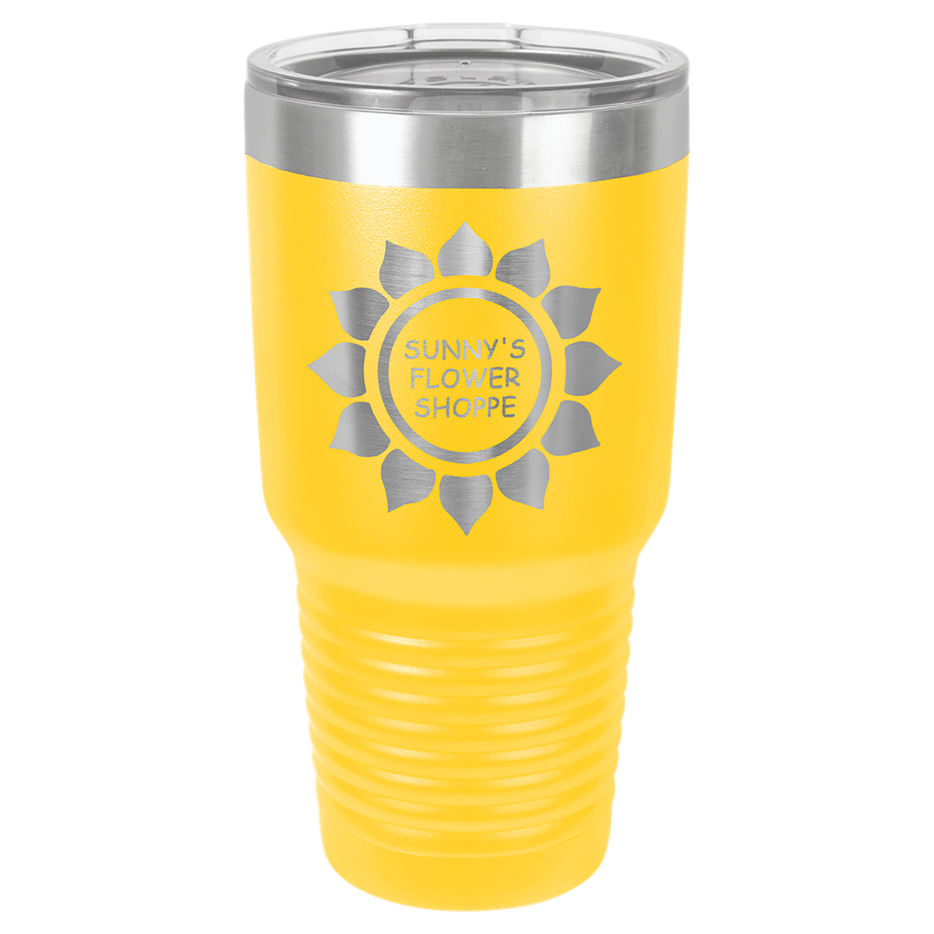 Polar Camel 30 oz. Yellow Ringneck Vacuum Insulated Tumbler w/Clear Lid