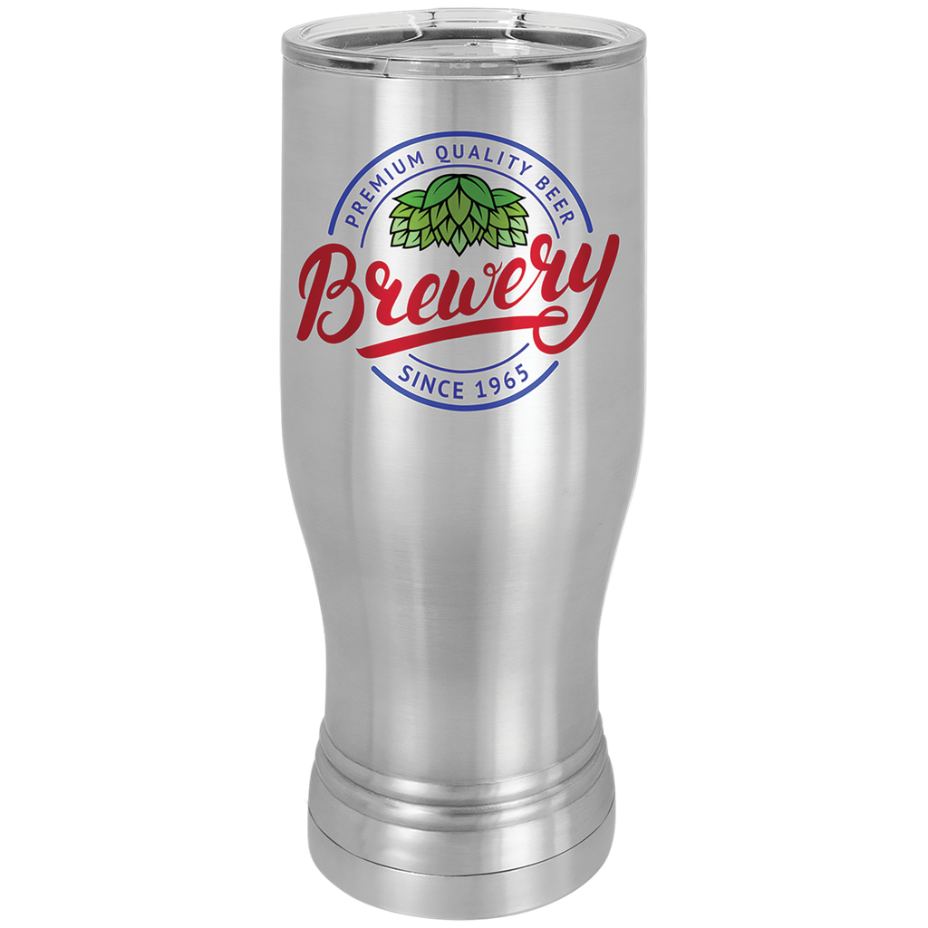 Stainless Steel Sublimatable 20 oz. Polar Camel Pilsner with Clear Lid