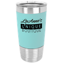 20 oz. Teal/Black Polar Camel Tumbler with Silicone Grip and Clear Lid