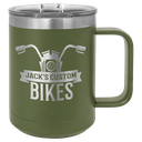 Polar Camel 15 oz. Olive Green Vacuum Insulated Mug with Slider Lid