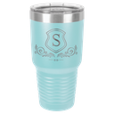 Polar Camel 30 oz. Light Blue Ringneck Vacuum Insulated Tumbler w/Clear Lid