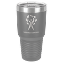 Polar Camel 30 oz. Dark Gray Ringneck Vacuum Insulated Tumbler w/Clear Lid