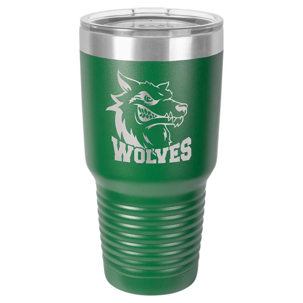 Polar Camel 30 oz. Green Ringneck Vacuum Insulated Tumbler w/Clear Lid