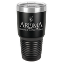 Polar Camel 30 oz. Black Ringneck Vacuum Insulated Tumbler w/Lid & Silver Ring