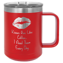 Polar Camel 15 oz. Red Vacuum Insulated Mug with Slider Lid