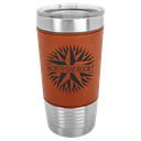 20 oz. Rawhide Laserable Leatherette Polar Camel Tumbler with Clear Lid