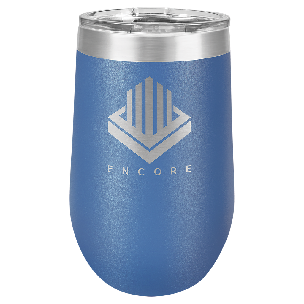 Polar Camel 16 oz. Royal Blue Vacuum Insulated Stemless Tumbler w/Lid