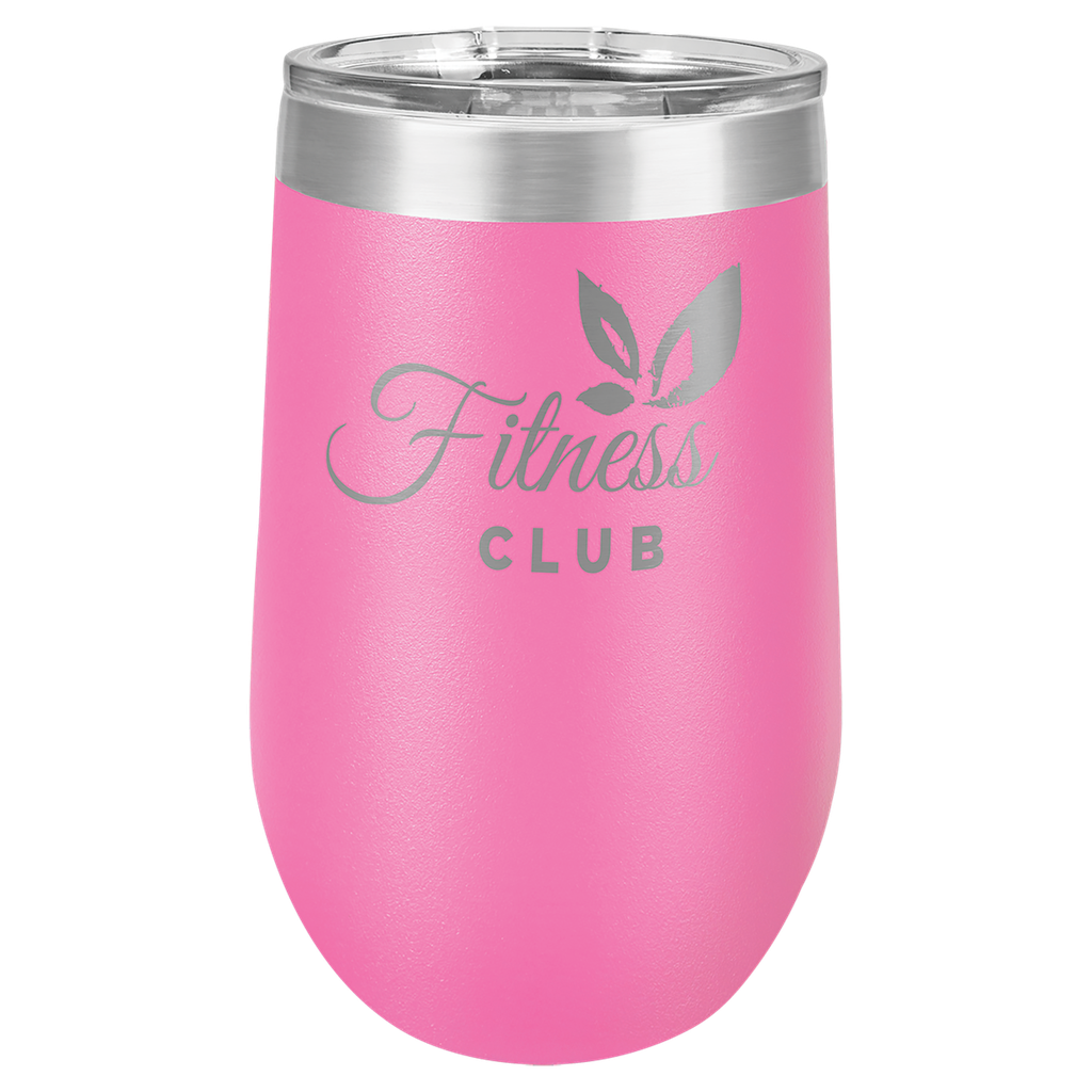 Polar Camel 16 oz. Pink Vacuum Insulated Stemless Tumbler with Lid