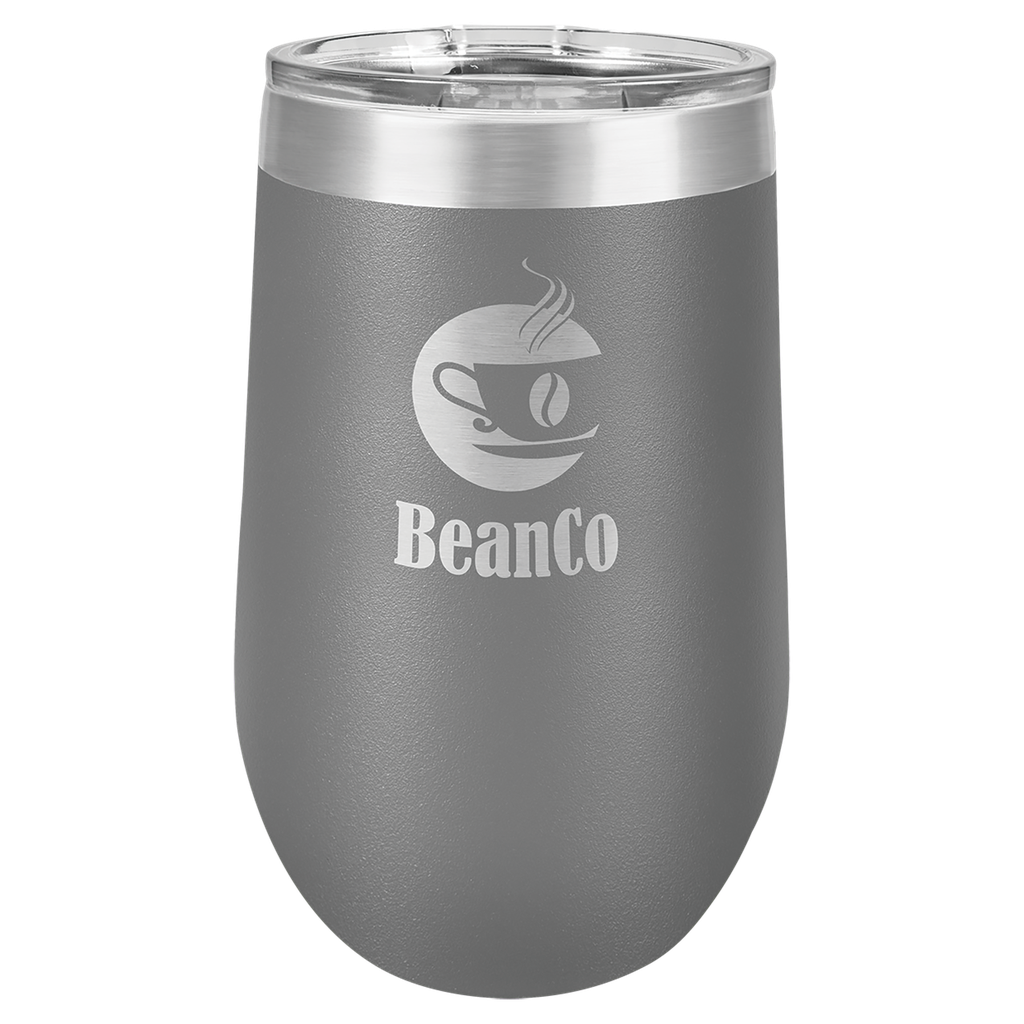 Polar Camel 16 oz. Dark Gray Vacuum Insulated Stemless Tumbler w/Lid