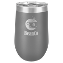 Polar Camel 16 oz. Dark Gray Vacuum Insulated Stemless Tumbler w/Lid