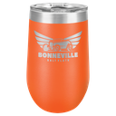 Polar Camel 16 oz. Orange Vacuum Insulated Stemless Tumbler w/Lid