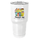 Sublimatable Polar Camel 30 oz. White Vacuum Insulated Tumbler w/Lid