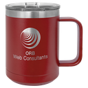 Polar Camel 15 oz. Maroon Vacuum Insulated Mug with Slider Lid