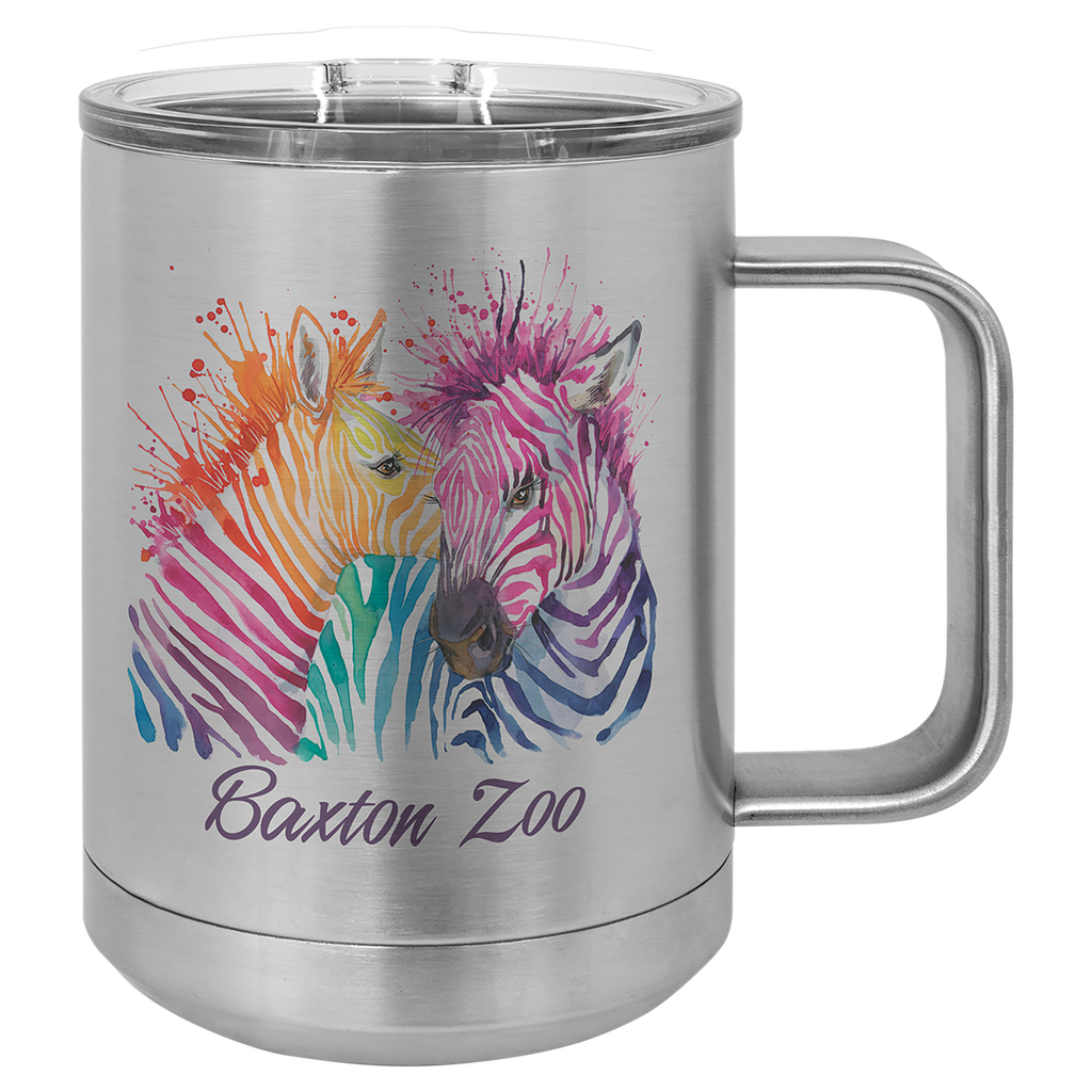 Sublimatable Polar Camel 15 oz. Stainless Steel Insulated Mug w/Slider Lid