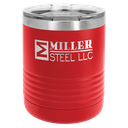 Polar Camel Ringneck 10 oz. Red Vacuum Insulated Tumbler with Clear Lid