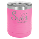 Polar Camel Ringneck 10 oz. Pink Vacuum Insulated Tumbler with Clear Lid
