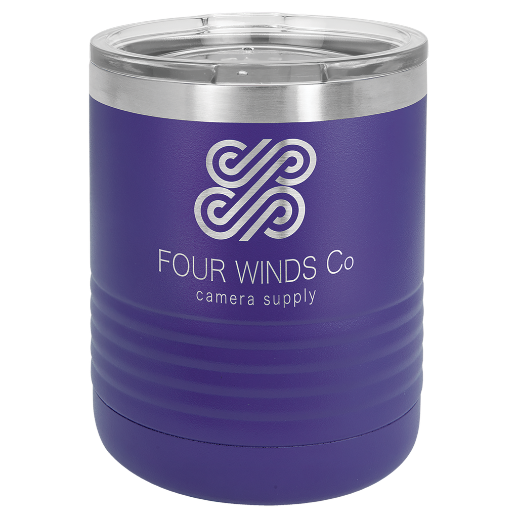 Polar Camel Ringneck 10 oz. Purple Vacuum Insulated Tumbler with Clear Lid