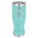 Teal 14 oz. Polar Camel Pilsner w/Clear Lid