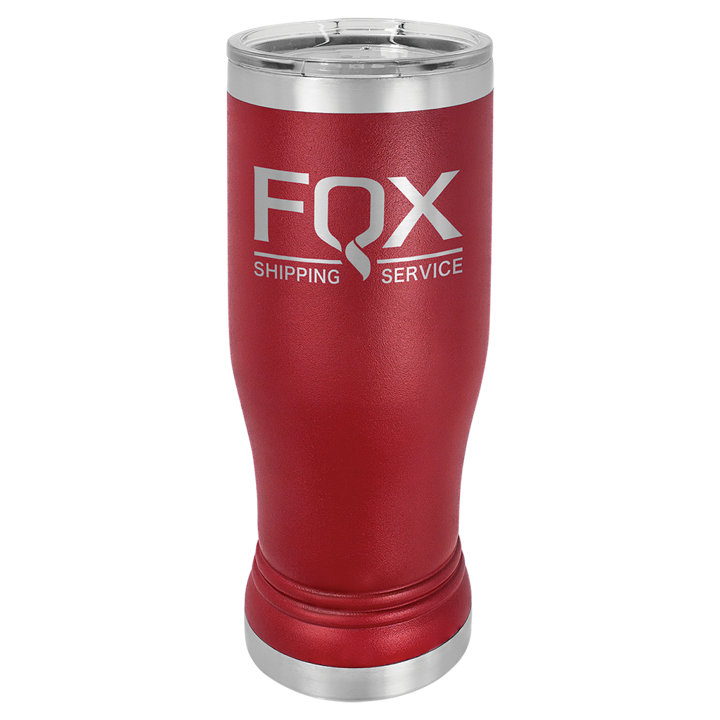 Maroon 14 oz. Polar Camel Pilsner w/Clear Lid