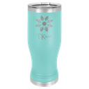 Teal 20 oz. Polar Camel Pilsner w/Clear Lid