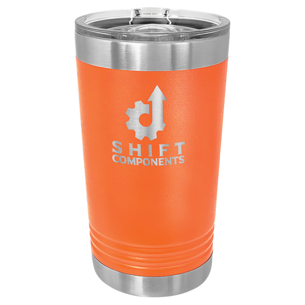 Orange 16 oz. Polar Camel Pint with Slider Lid