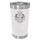 White 16 oz. Polar Camel Pint with Slider Lid
