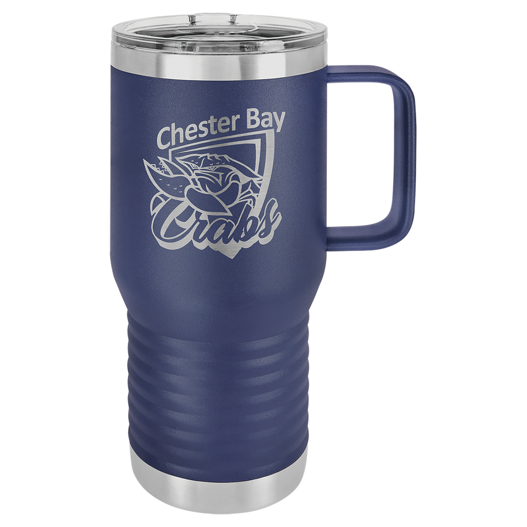 Polar Camel 20 oz. Navy Blue Vacuum Insulated Travel Mug with Slider Lid