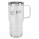 Polar Camel 20 oz. White Vacuum Insulated Travel Mug with Slider Lid