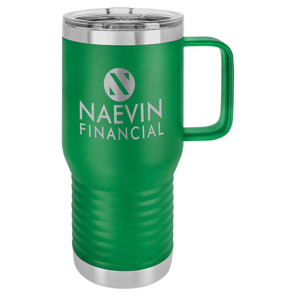 Polar Camel 20 oz. Green Vacuum Insulated Travel Mug with Slider Lid